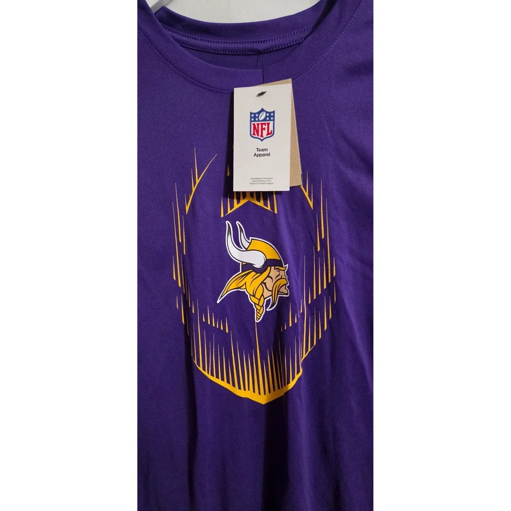Nike T-Shirt Mens Medium Purple New Minnesota‎ Vikings Dri-FIT NFL Tee NKGK-51L